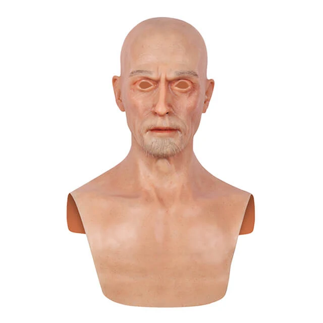 Máscara de cabeza de anciano de silicona Charles - Image 2