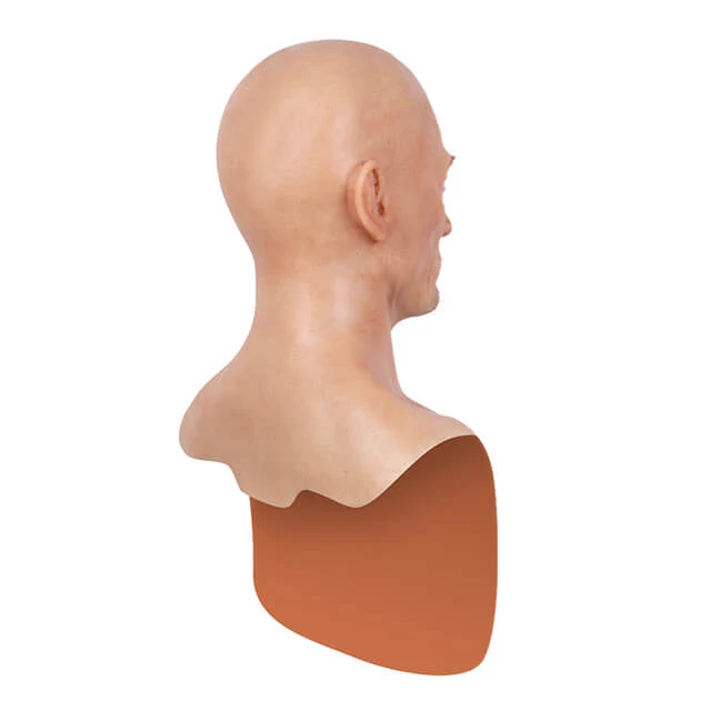 Máscara de cabeza de anciano de silicona Charles - Image 3