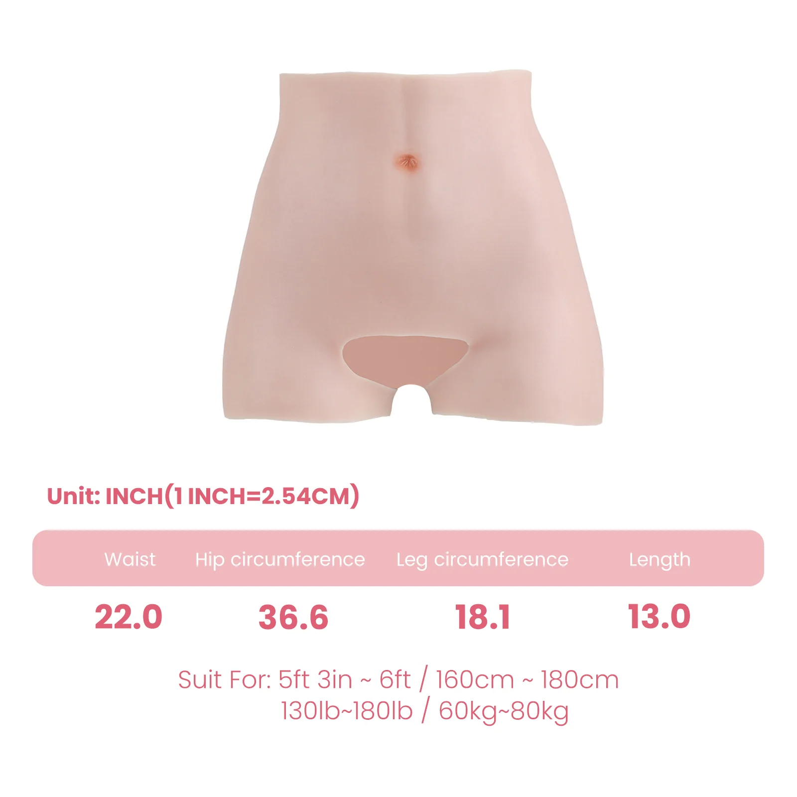 Pantalones de entrepierna abierta de silicona Realzador de cadera - Image 4