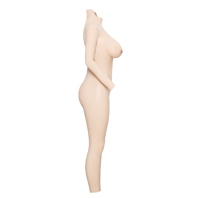 Body de silicona con copa D y cremallera 5G - Image 3