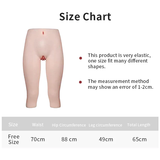 Pantalones vaginales de silicona de 3/4 de longitud 1G - Image 3