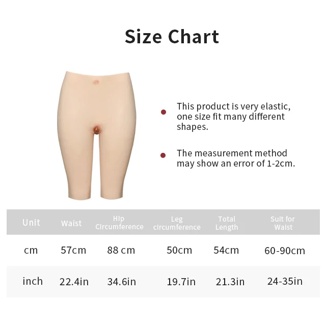 Pantalones vaginales de silicona de media longitud Realzador de cadera 2G - Image 5