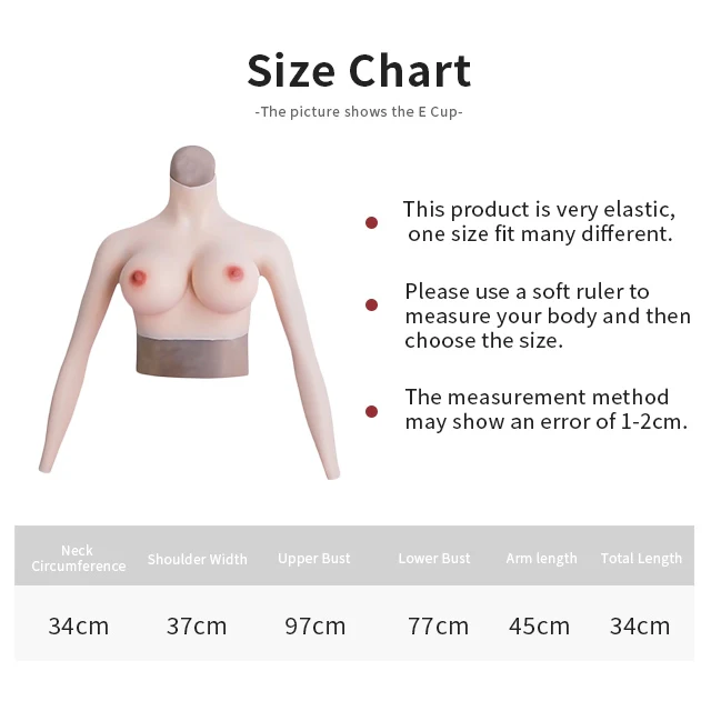 E Cup Long Sleeve Breast Forms 4G - Image 3