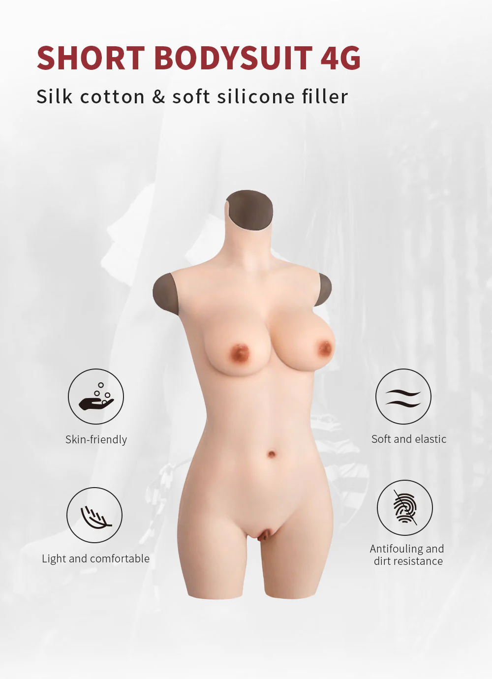 G Cup Half-length Silicone Bodysuit 4G - Image 5
