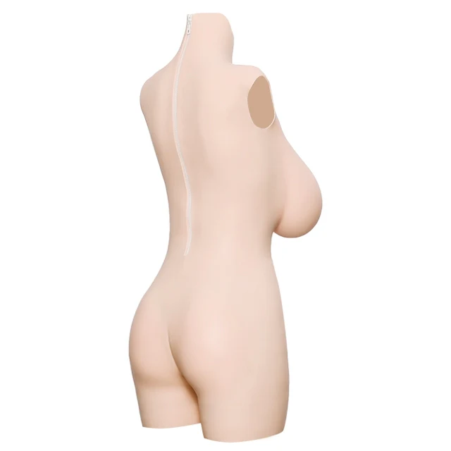 G Cup Half-length Silicone Bodysuit with Zipper 4G - Image 4