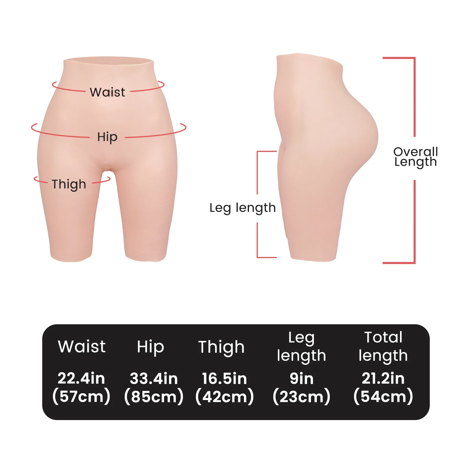 Half Length Silicone Hip Enhancer Vaginal Pants - Image 4