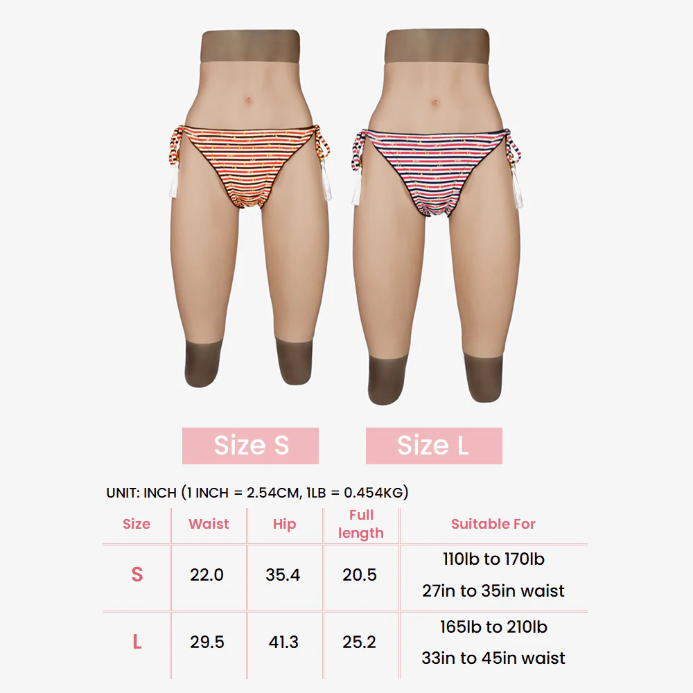 Pantalones vaginales de silicona de media longitud Realzador de cadera 2G - Image 5