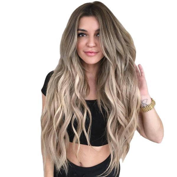 Long Curly Blonde Platinum Wig - Image 5