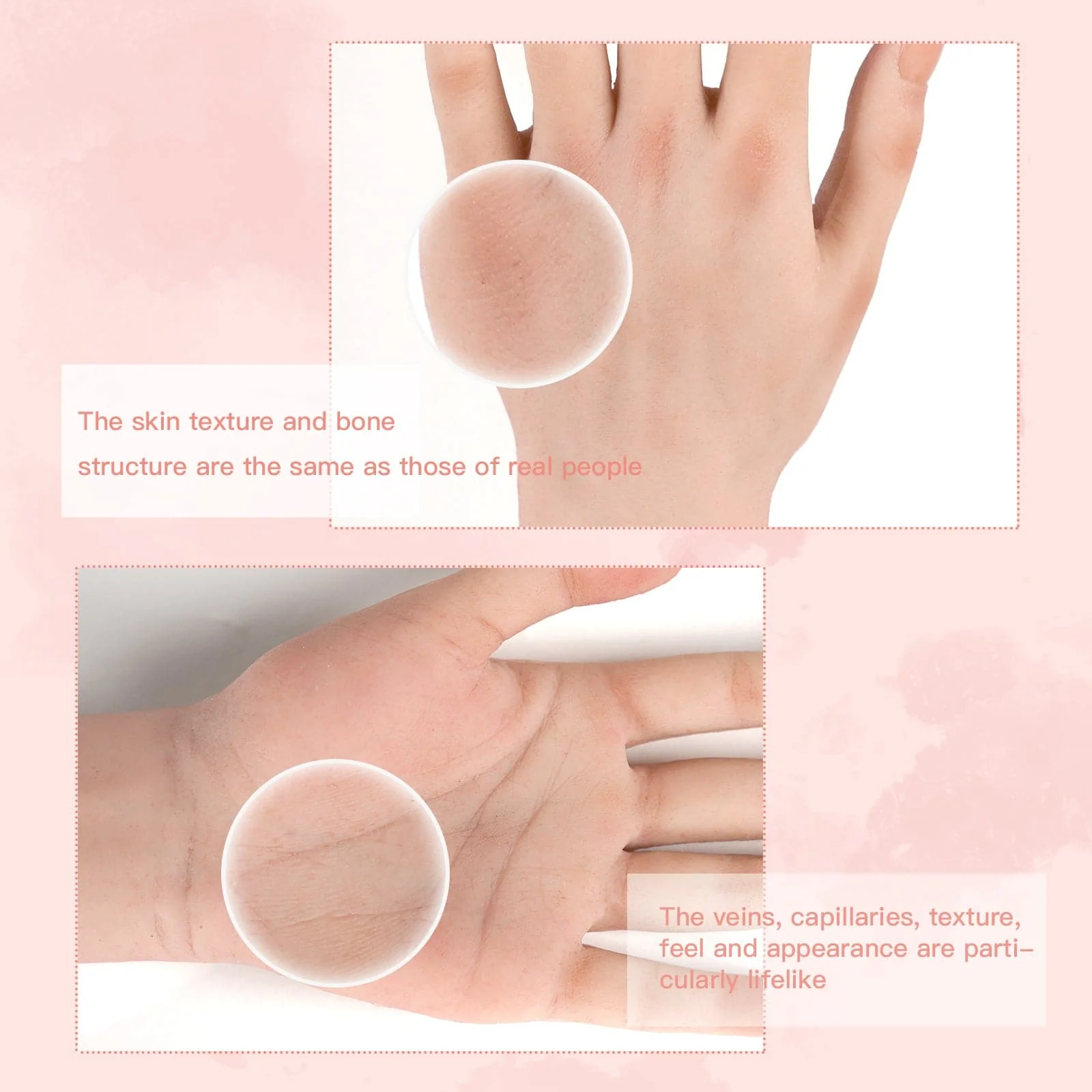 Maniquí femenino tamaño natural mano como boceto uñas joyería reloj pantalla  - Image 4