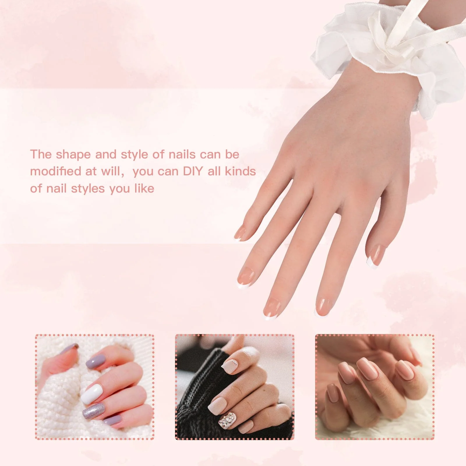 Maniquí femenino tamaño natural mano como boceto uñas joyería reloj pantalla  - Image 5
