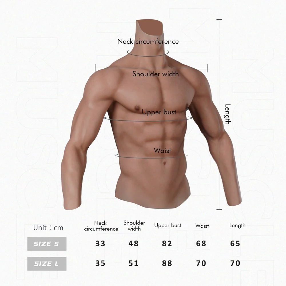 Traje muscular de silicona sin aceite de manga larga 8G - Image 6