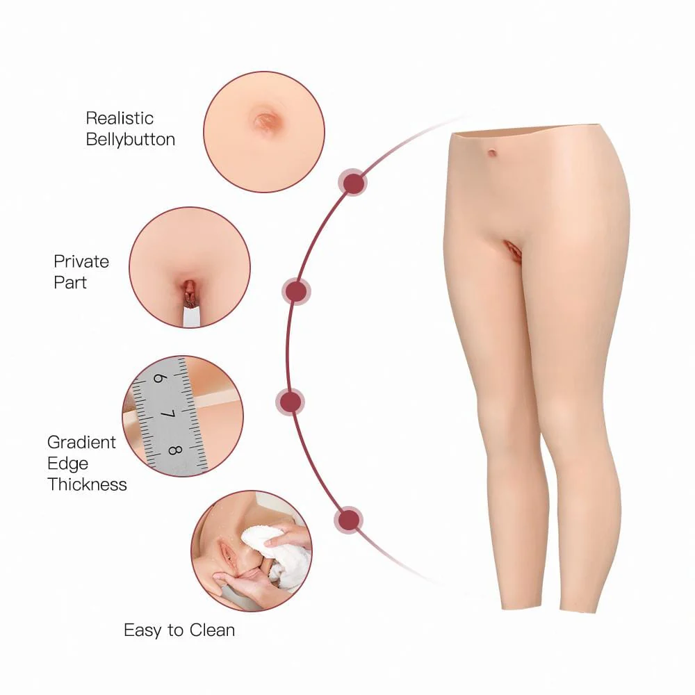 Pantalones vaginales de silicona hasta el tobillo 1G - Image 4