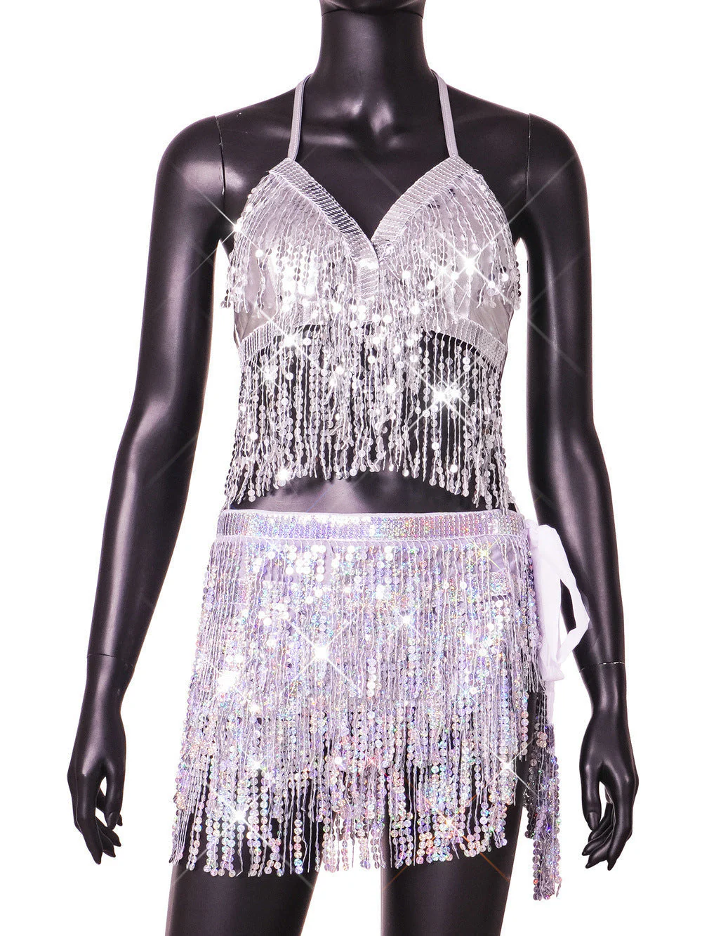 Sexy flash diamond lace-up dress - Image 2