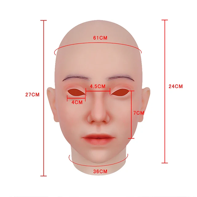 Máscara de cabeza femenina de silicona Kathy - Image 3