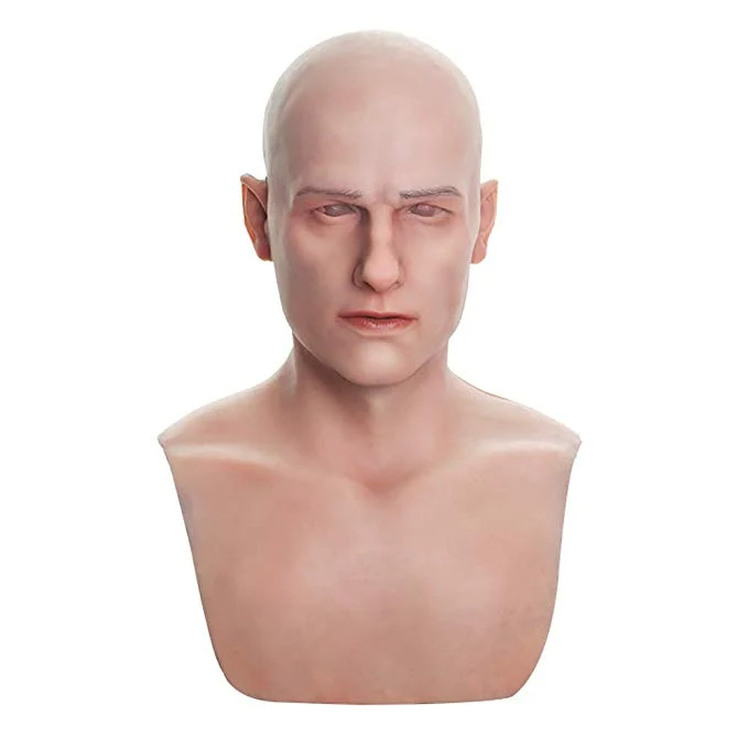 Máscara de cabeza masculina de silicona Bell