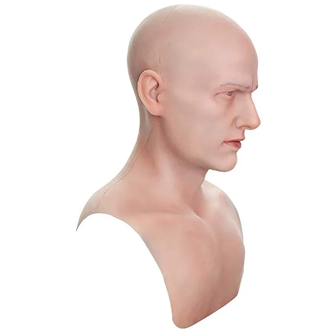 Máscara de cabeza masculina de silicona Bell - Image 2