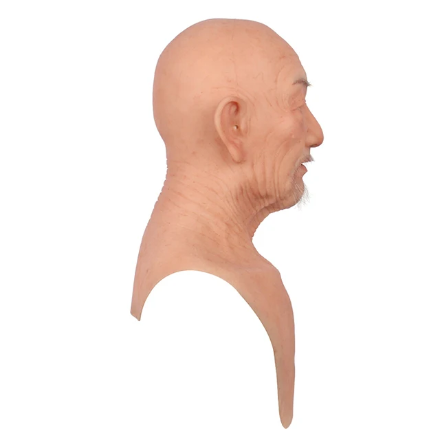 Máscara de cabeza de anciano de silicona de William - Image 3