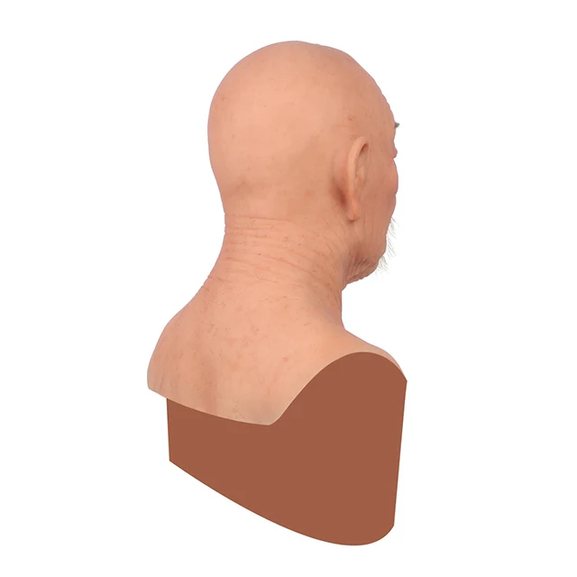 Máscara de cabeza de anciano de silicona de William - Image 4