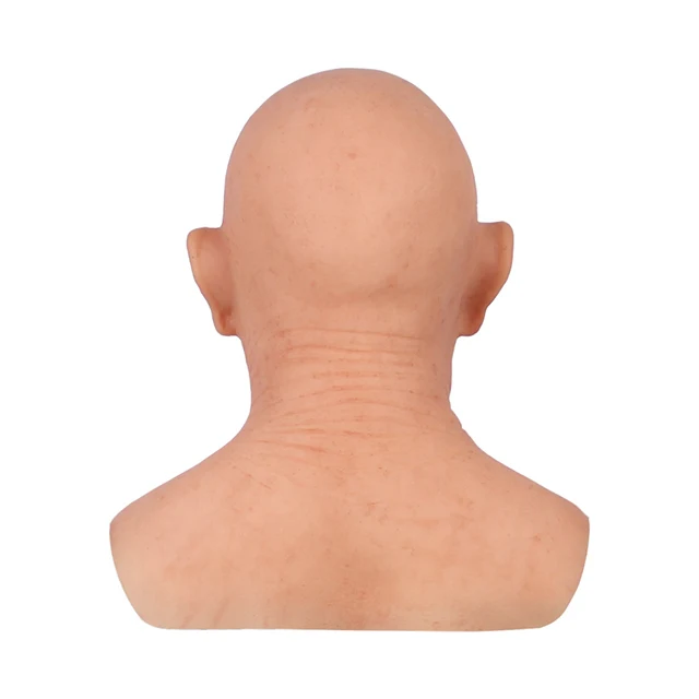Máscara de cabeza de anciano de silicona de William - Image 5