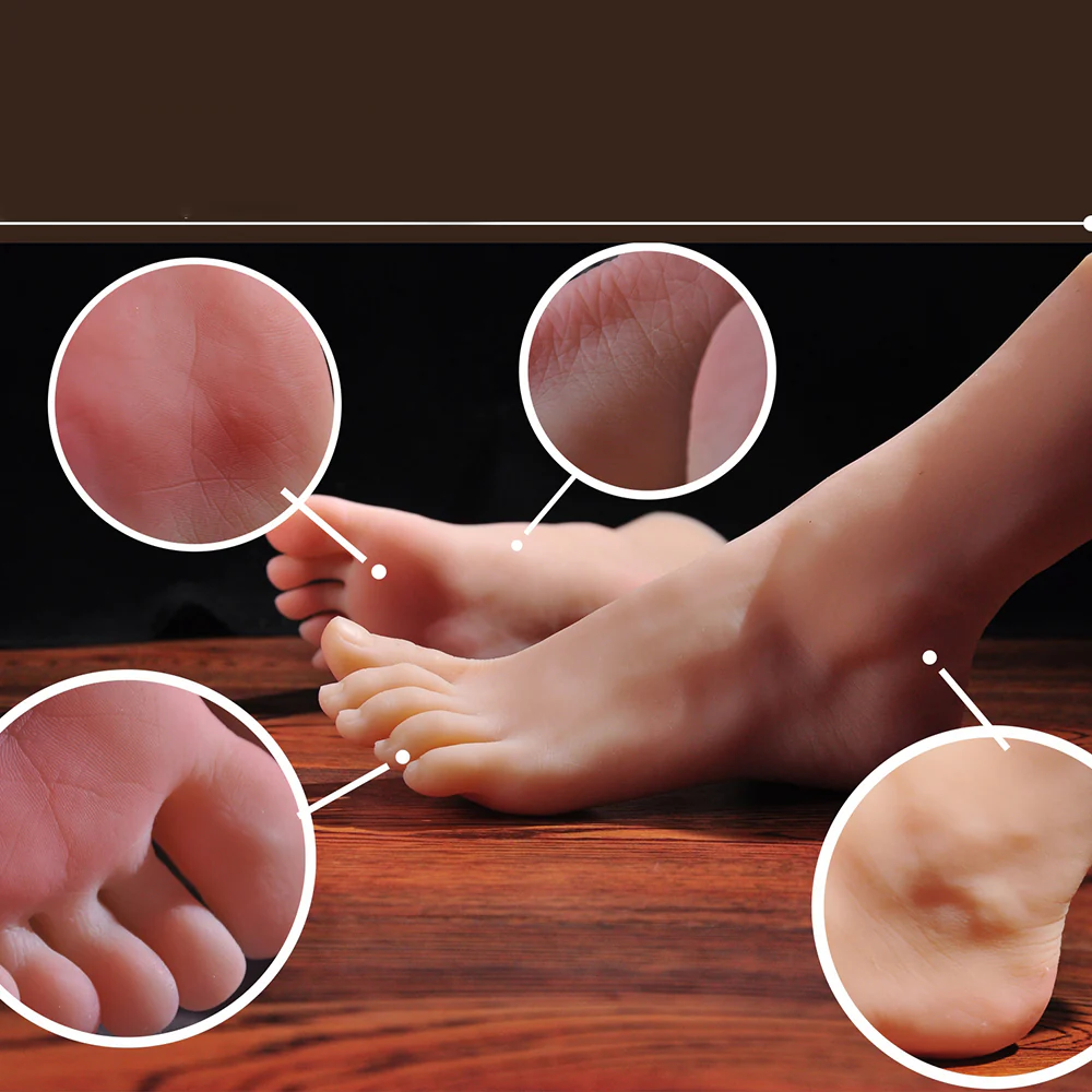 Soft Silicone Lifesize Female Mannequin Leg with Nail Foot Fetishism Shoes Jewelry Sock Display - Image 4